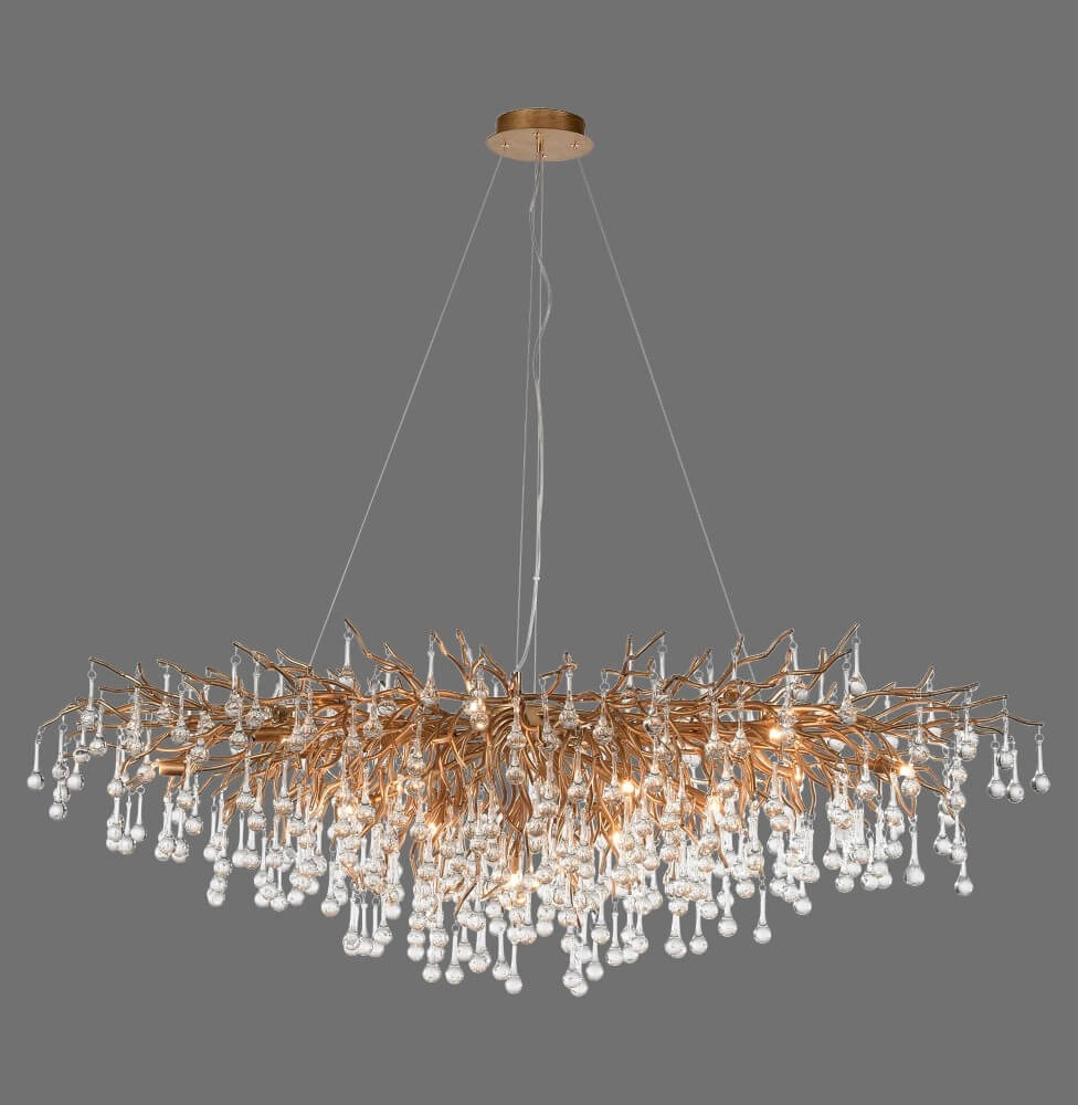 Grote kroonluchter Icicle antiek messing Paul Neuhaus 4012248332917