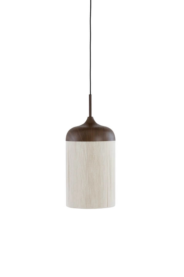 Hanglamp Dania donkere hout print Ø 16cm Light & Living 8717807759629