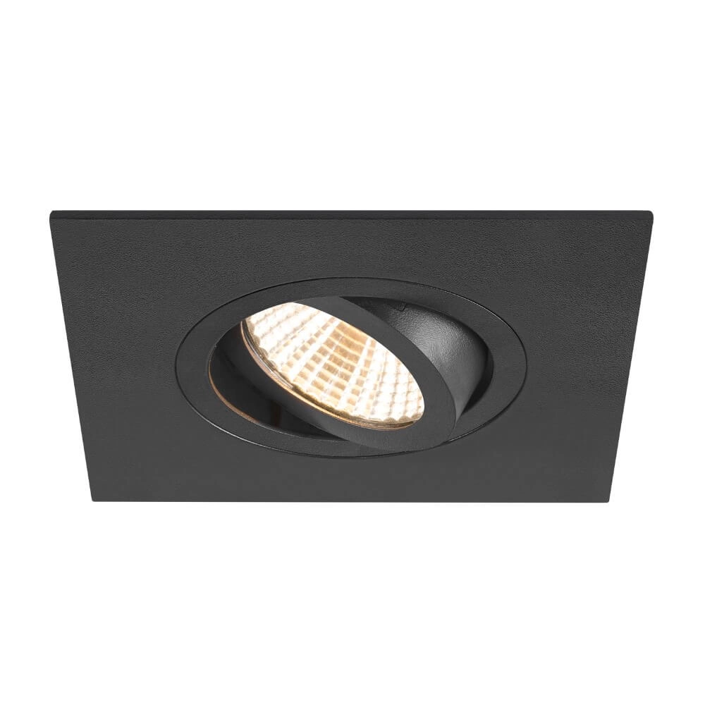 Inbouwring New Tria 75 XL vierkant zwart - zonder fitting SLV 4024163280464