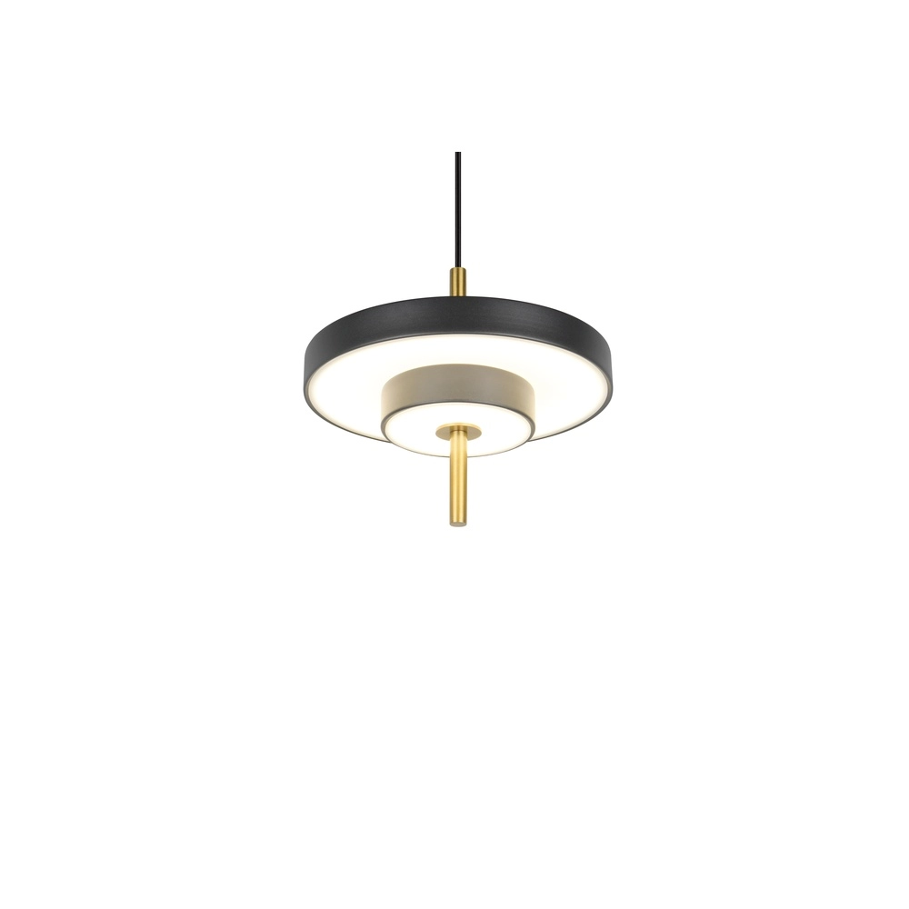 Design hanglamp Keaton zwart met goud Ø 20cm Trio 4017807653304