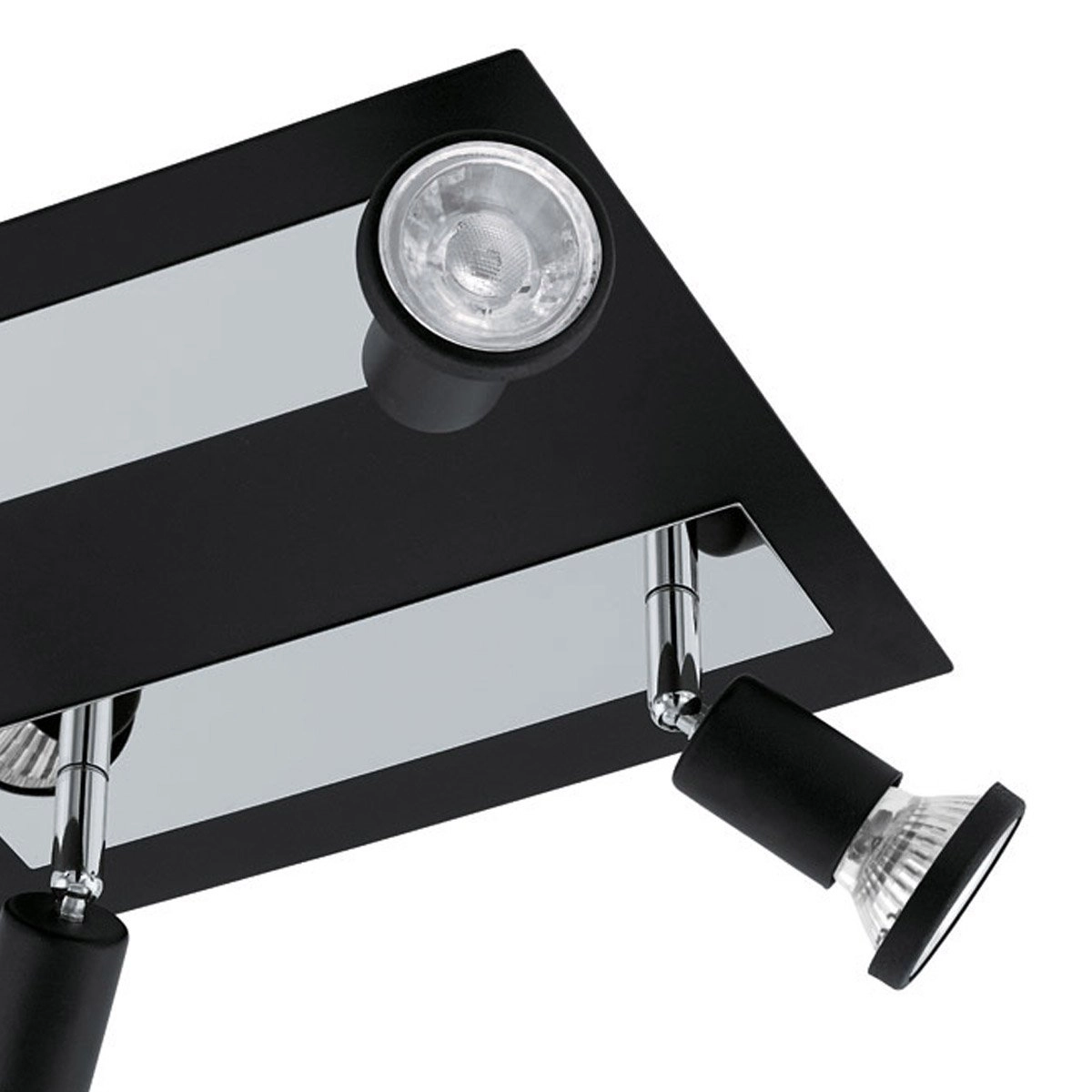 Led plafondspot Sarria 4-lichts zwart Eglo 9002759949662