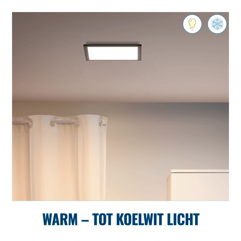 Plafonnière Panel zwart - 36W WiZ 8719514554870