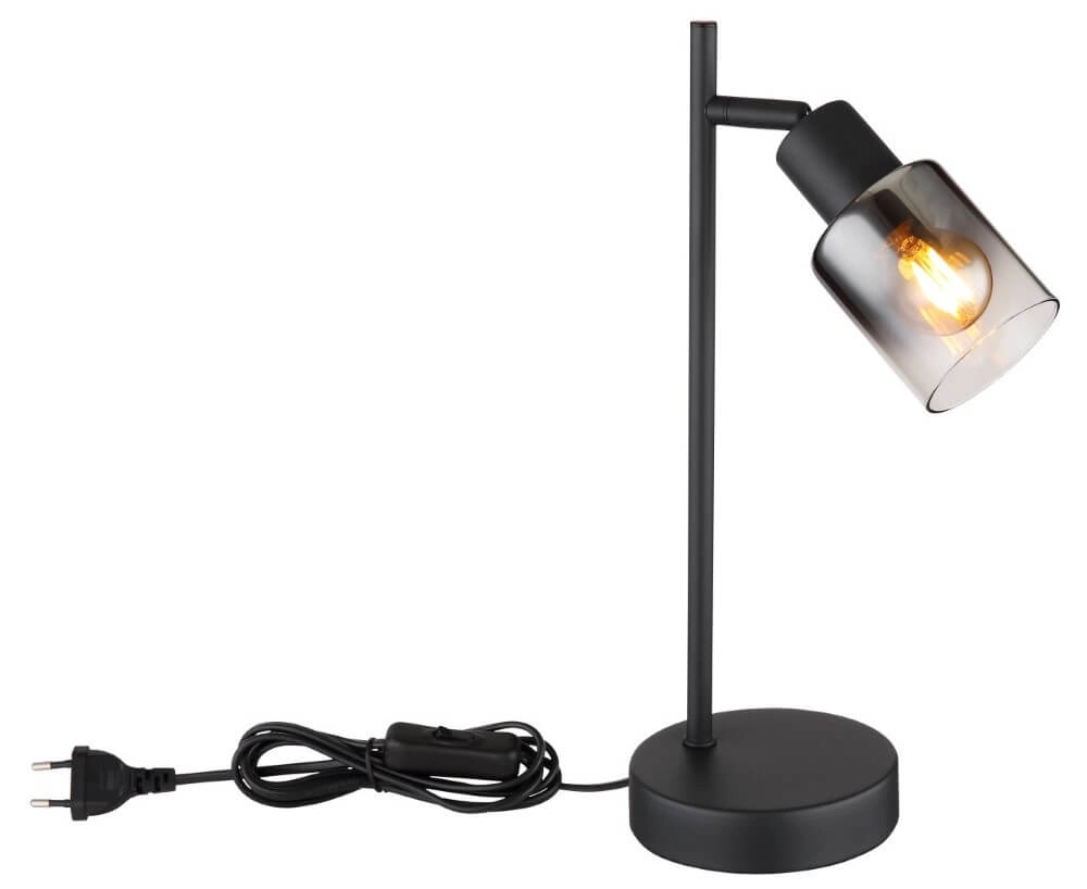 Tafellamp Hubertus met smoke glas Globo 9007371446025