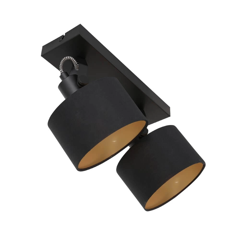 Zwarte plafondlamp Ornoir 2-lichts Zwarte plafondlamp Ornoir 2-lichts