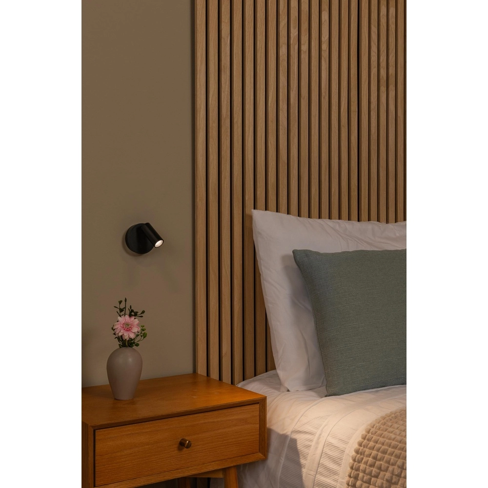 Oplaadbare wandlamp Toni magnetisch zwart Lucide 5411212290540