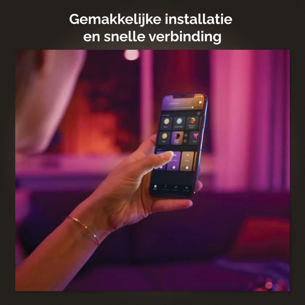 Wandlamp Cirle Hue Sana - White and Color wit Philips 8719514343405