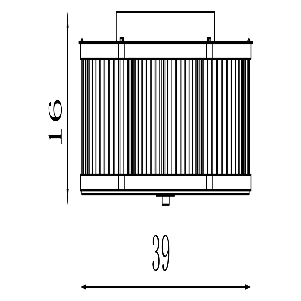 Plafondlamp Lotus antiek messing Ø 39cm Searchlight 5053423302140