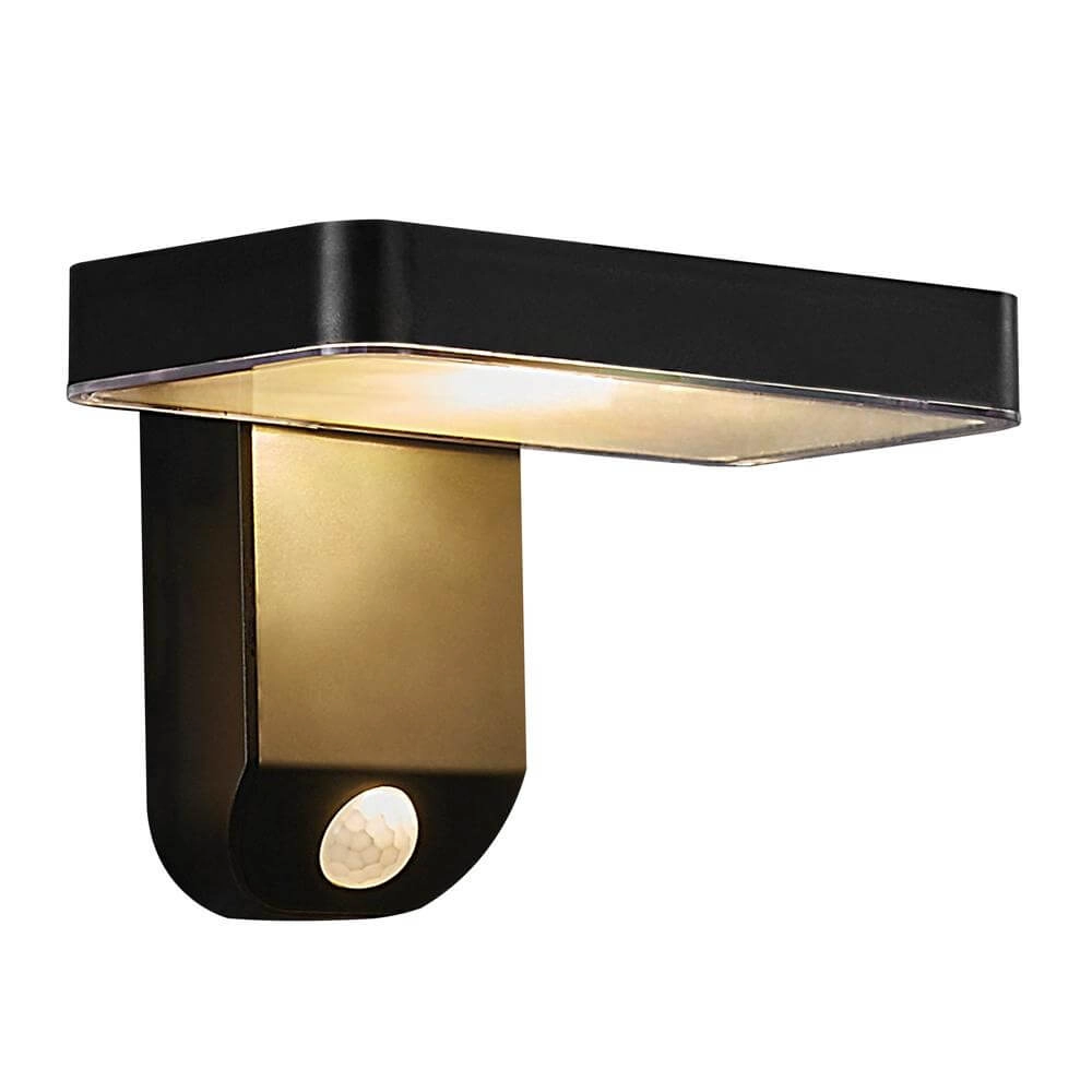 Solar wandlamp Rica zwart rechthoek
