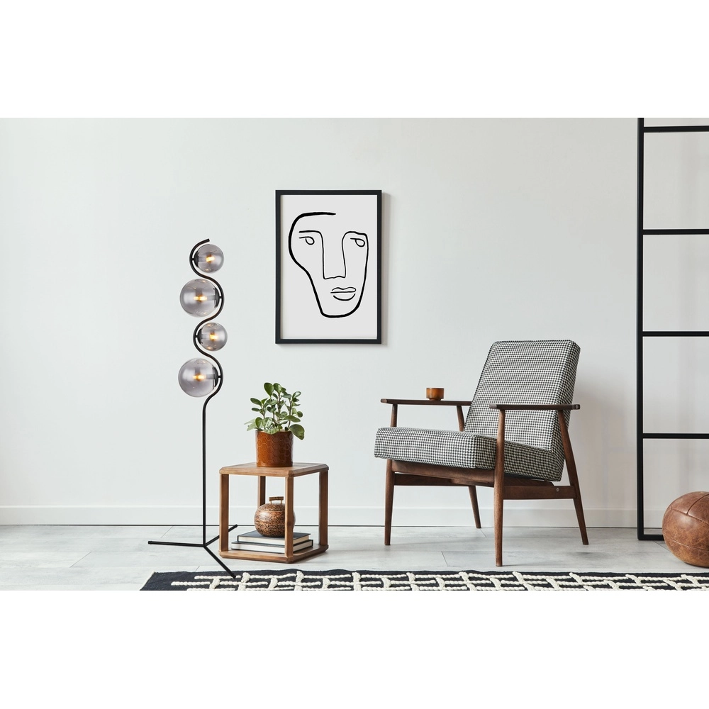 Moderne vloerlamp Porry 4-lichts zwart Globo 9007371431861