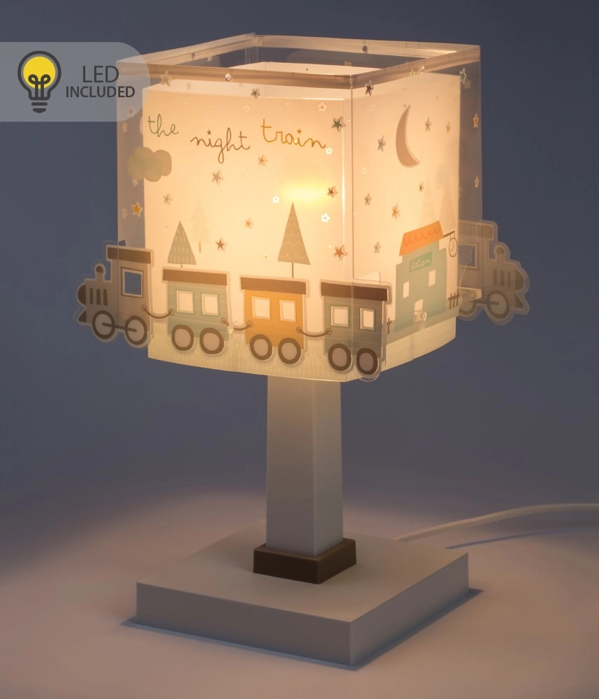 Tafellampje Night Train grijs glow in the dark Dalber 8420406002507