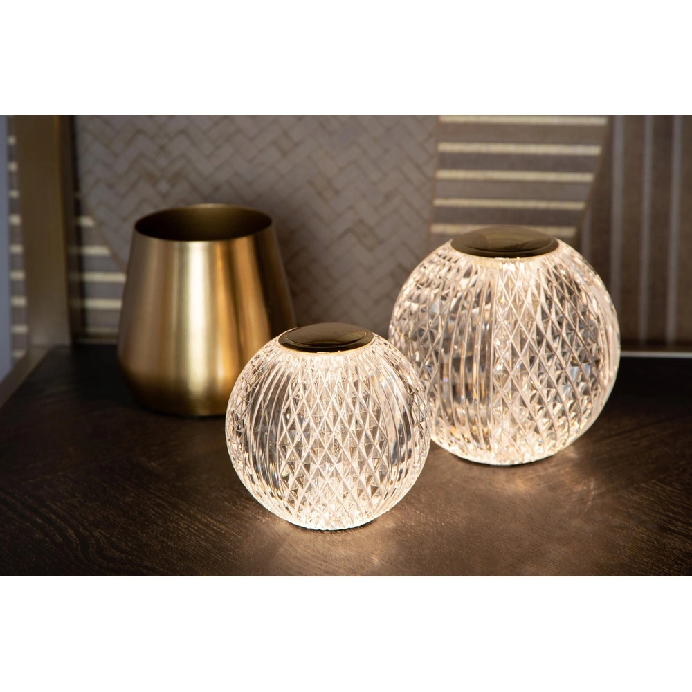 Gouden tafellampje Cintra oplaadbaar Ø 11cm - 2700K Lucide 5411212134493