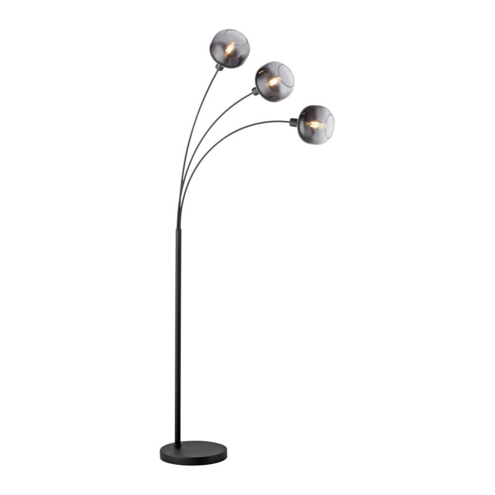 Zwarte vloerlamp Zea 3-lichts Just Light 4043689993764
