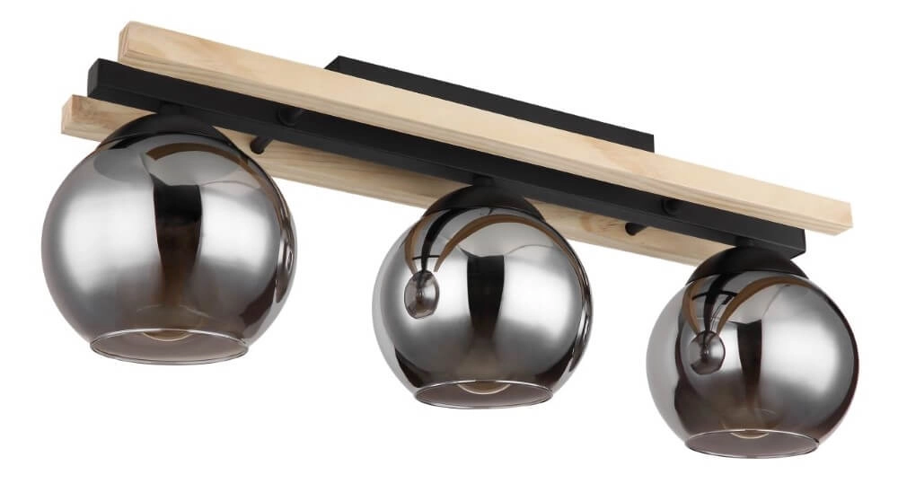 Design plafondlamp Conni hout 3-lichts Globo 9007371441235