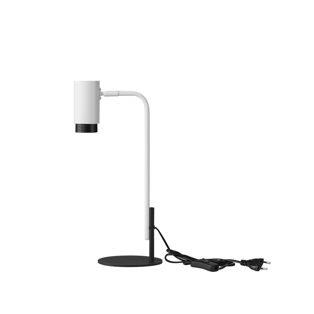 Bureaulamp Nessi wit met zwart Lyora 5212017475190