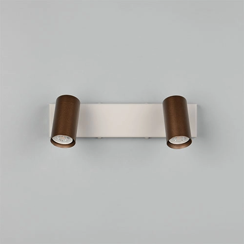 Opbouwspot Taryn 2-lichts mokka bruin Trio 4017807685572
