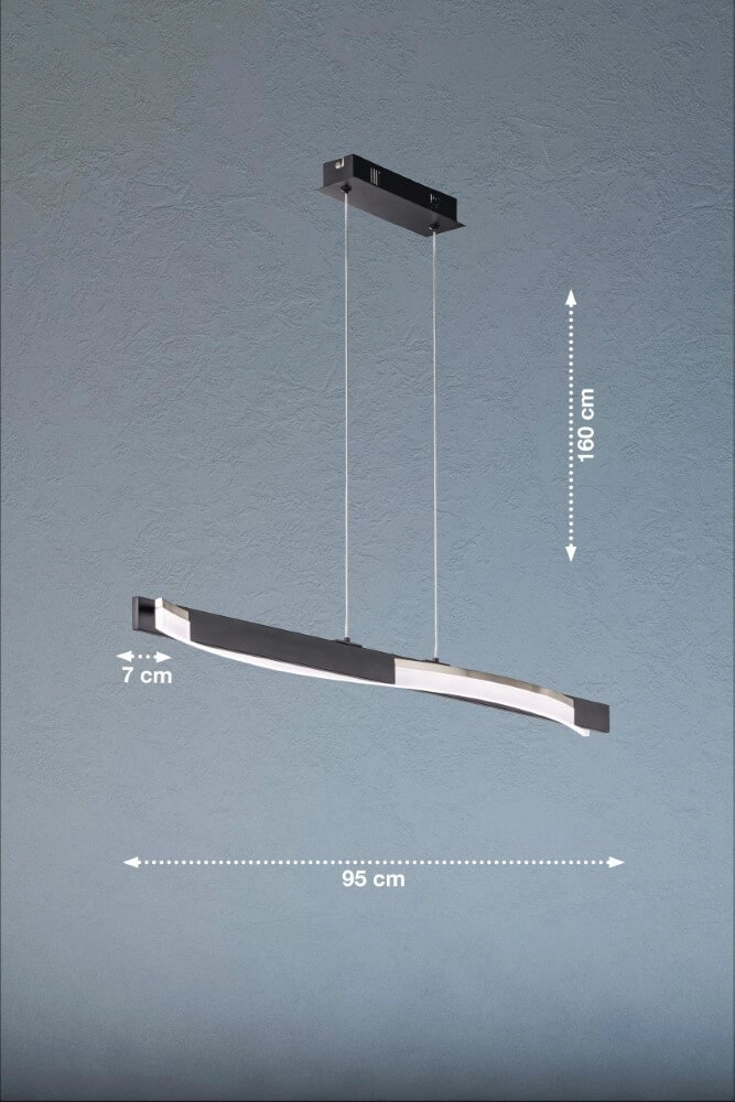 Strakke led hanglamp Bridge Fischer & Honsel 4003694607049