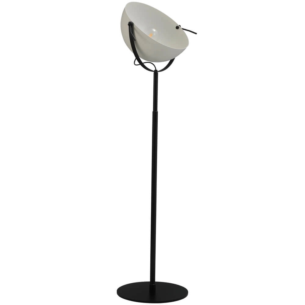 Landelijke vloerlamp Larino 50 175cm zwart met wit