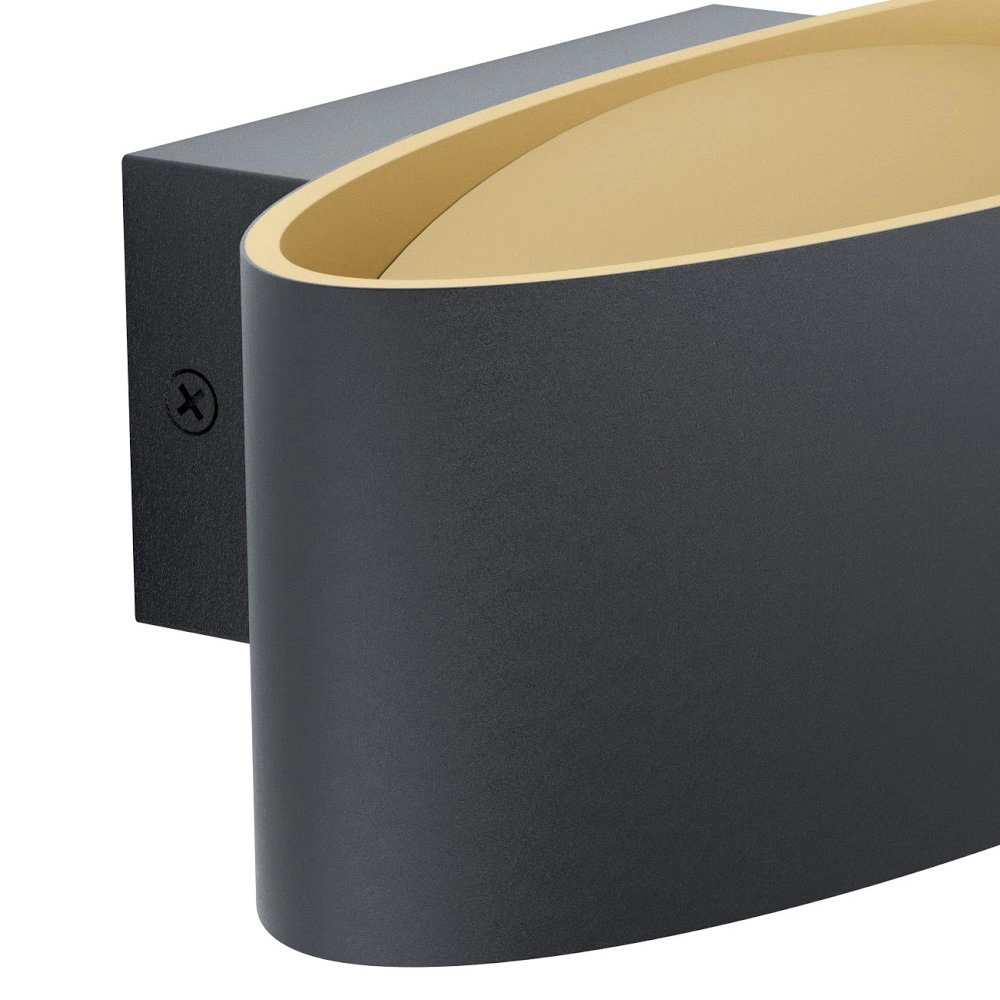 Zwarte wandspot Maccacari Eglo 9002759985424