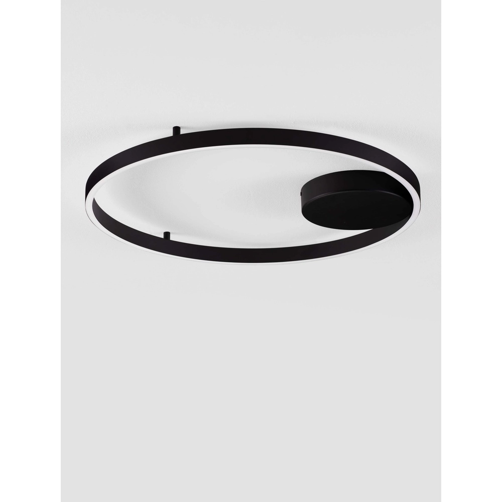 Plafondlamp Hedra rond Ø 60cm zwart Lyora 5212017448880