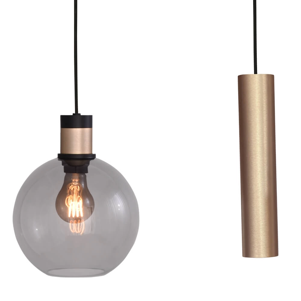Hanglamp Lazise 2 3x Ø 20cm en 2x GU10 goud Masterlight 8718121303758