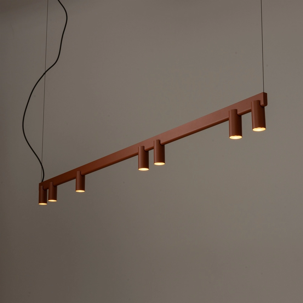 Design hanglamp Fourty 7-lichts terracotta Lyora 5903139124232