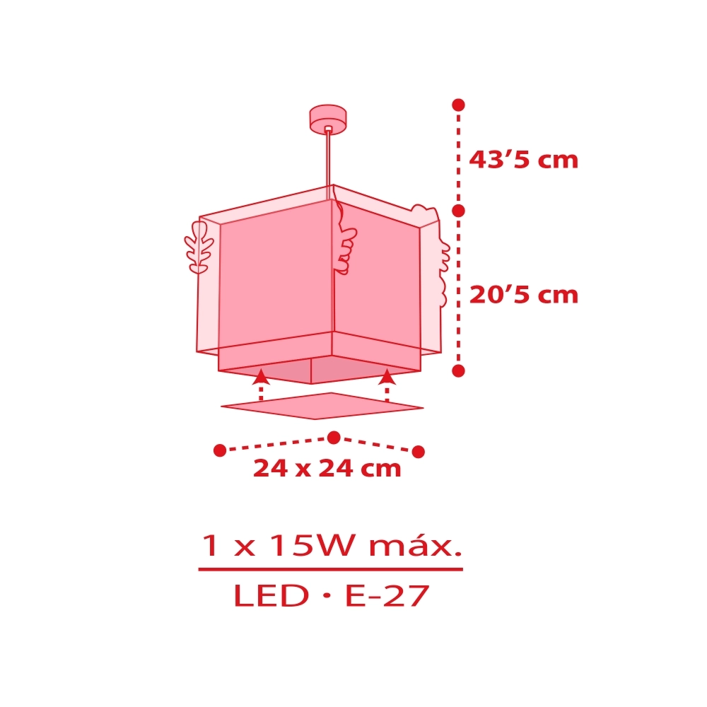 Hanglamp Hello Kitty roze Dalber 8420406732626