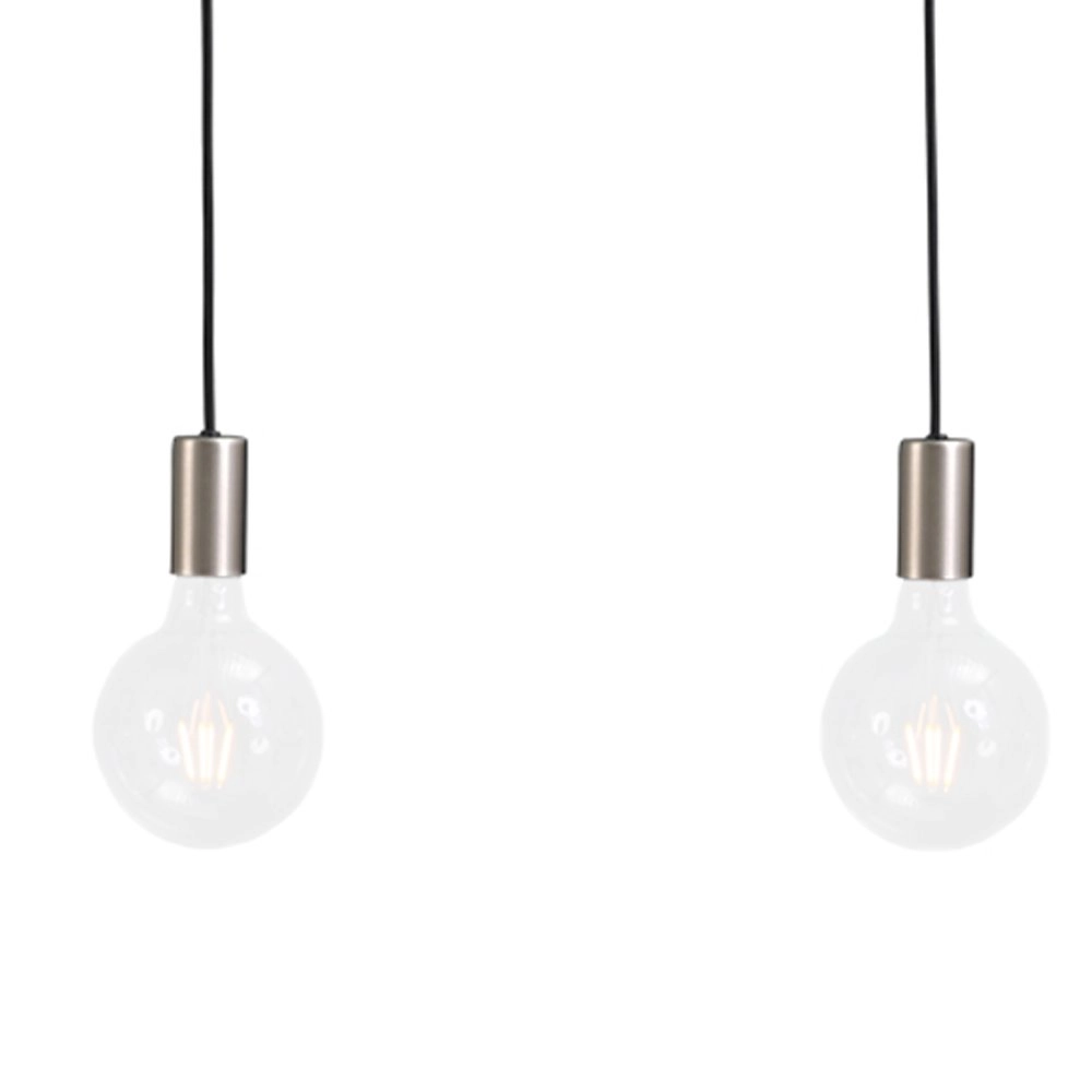 Nikkelen pendel hanglamp Concepto 3-lichts zwart met metaalgrijs Masterlight 8718121142449