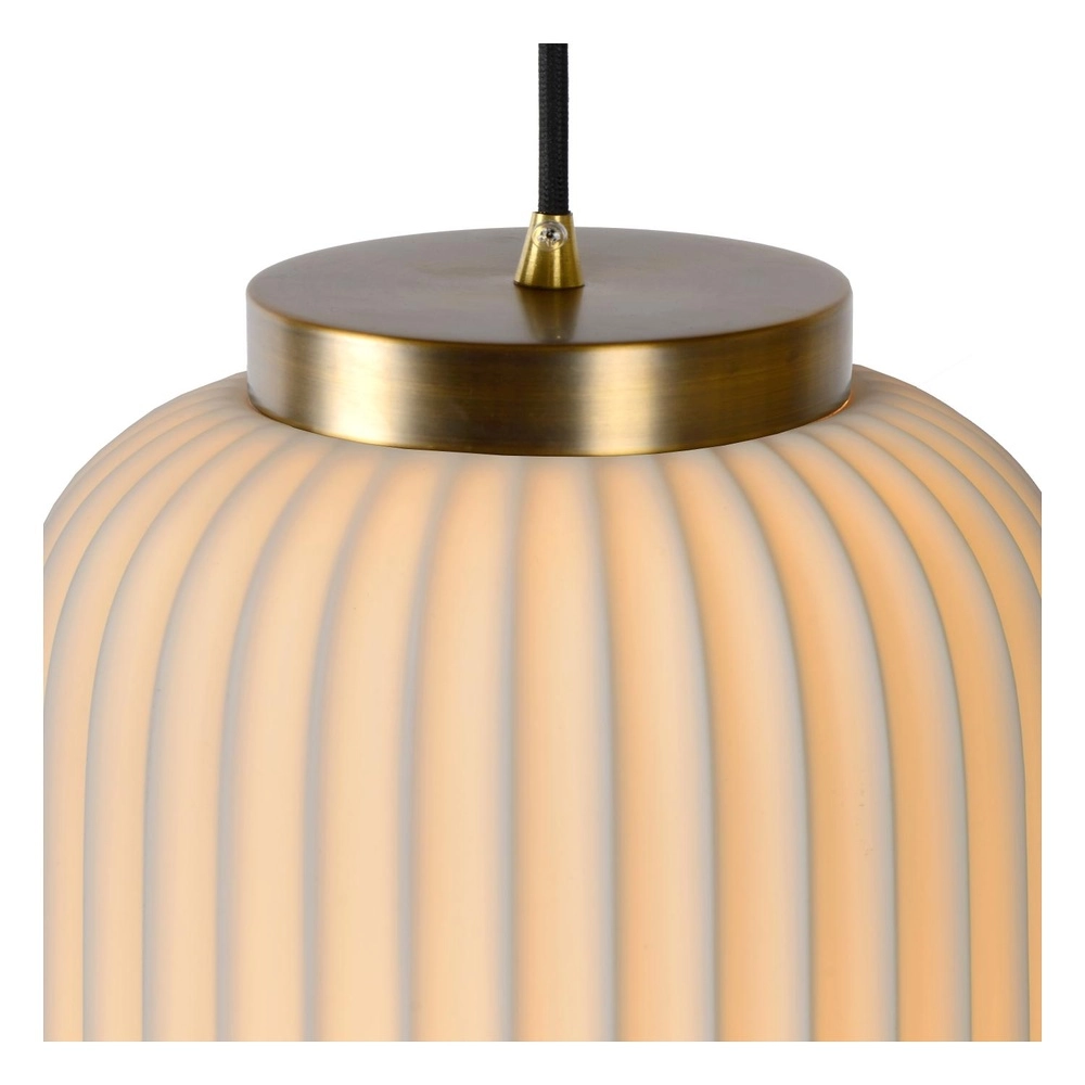 Design hanglamp Gosse goud met wit Lucide 5411212134141