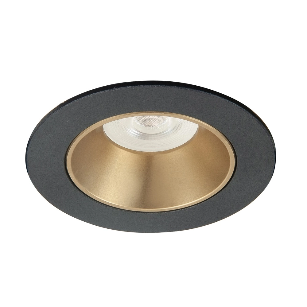 Design spot Downlights zwart met goud Ø 8cm