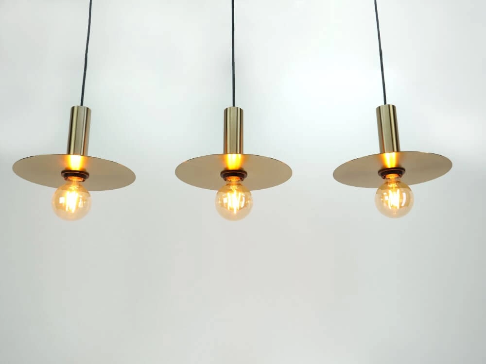 Gouden 3-lichts hanglamp Escandell Eglo 9008606273881