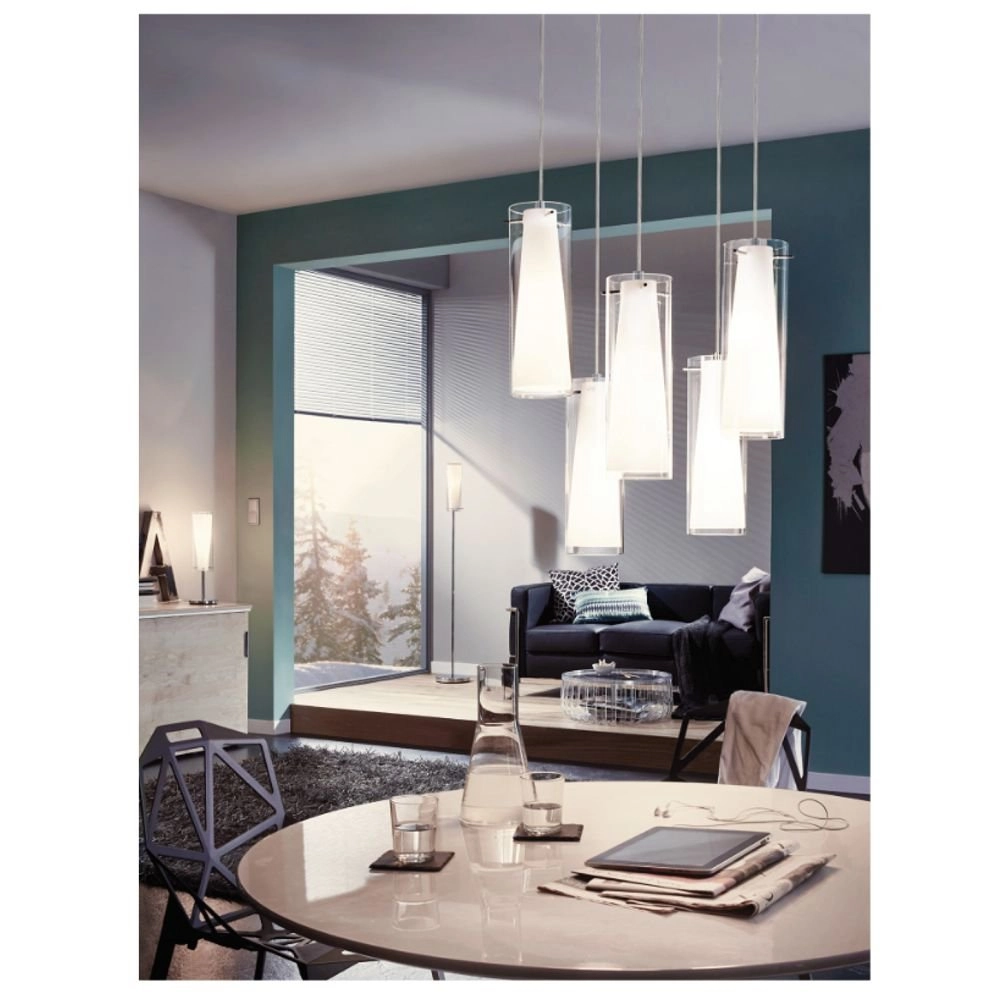 Hanglamp Pinto 5-lichts nikkel mat Eglo 9002759930035
