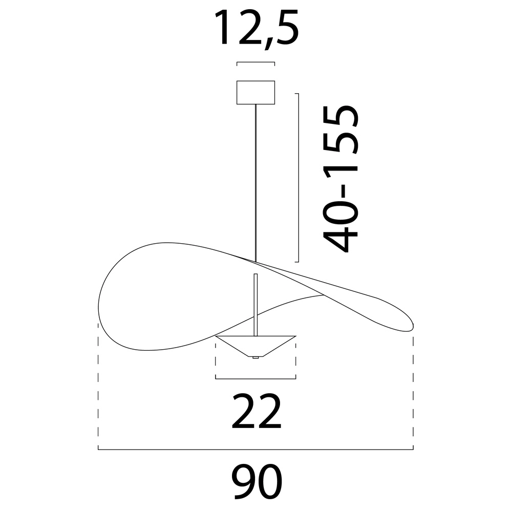 Ø 90cm led hanglamp Lente bladgoud - met katrol Masterlight 8718121392189