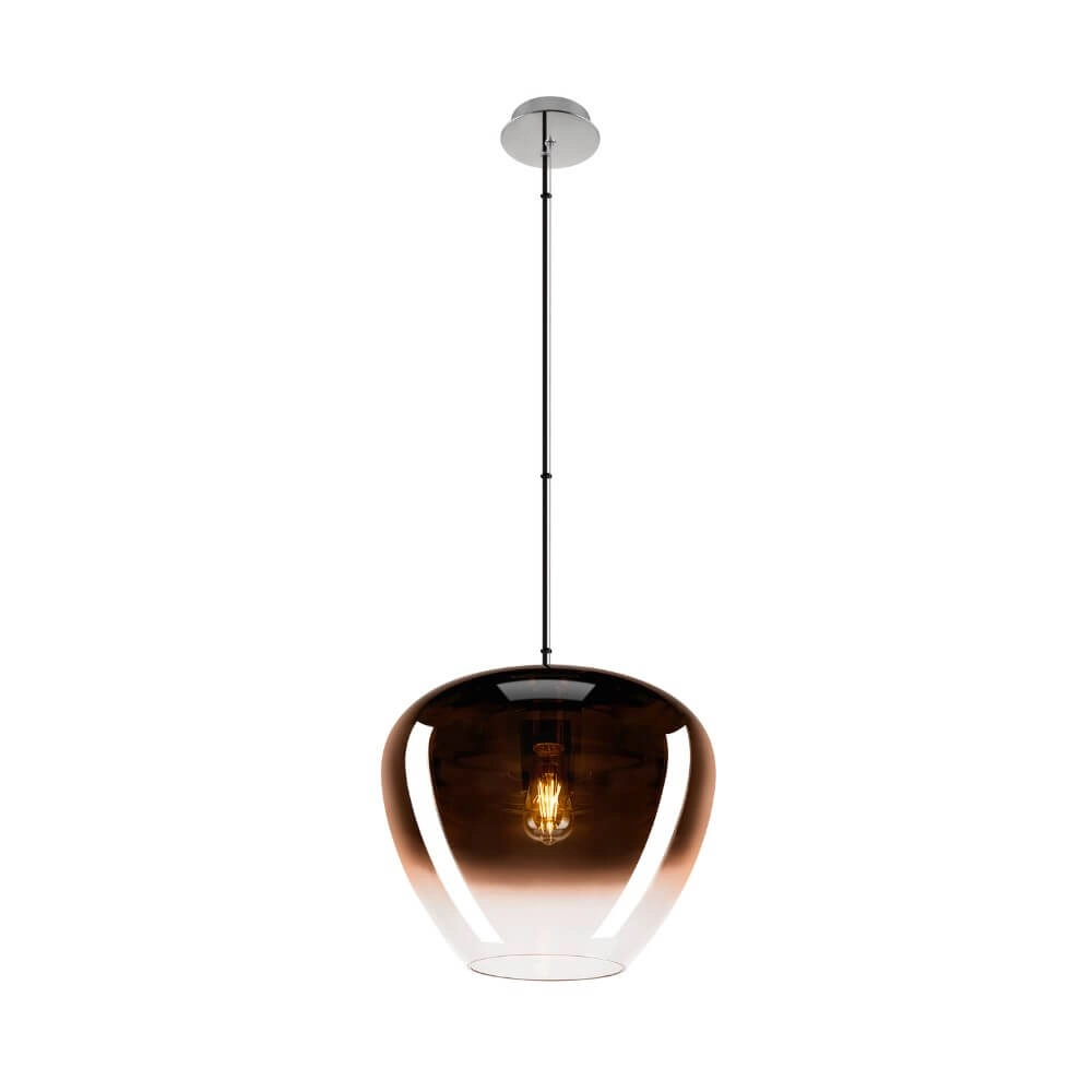 Glazen hanglamp Pantilo Ø 40cm - roodkoper