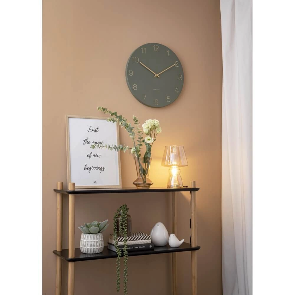 Wandklok Charm groen - Ø 40cm Karlsson 8714302692024