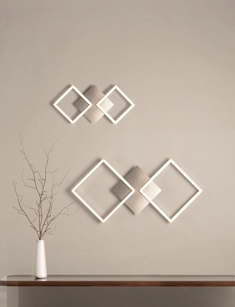 Design wandlamp Wall Art 47cm grijs Searchlight 5053423154831