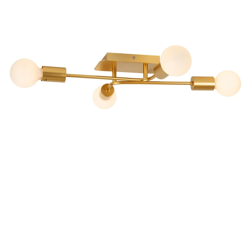 Plafondlamp Lester 4-lichts goud Lucide 5411212211736