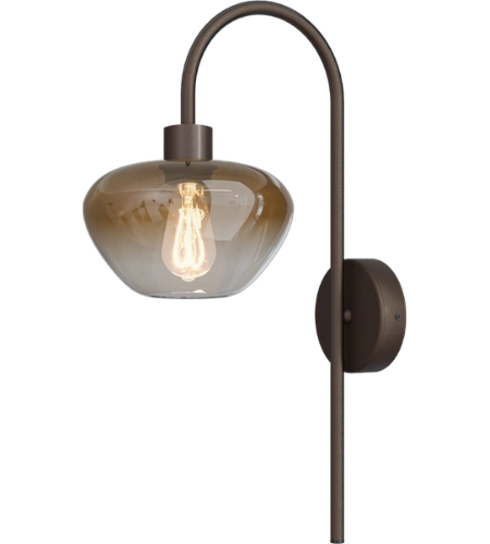 Wandlamp Genua bruin met goud glas