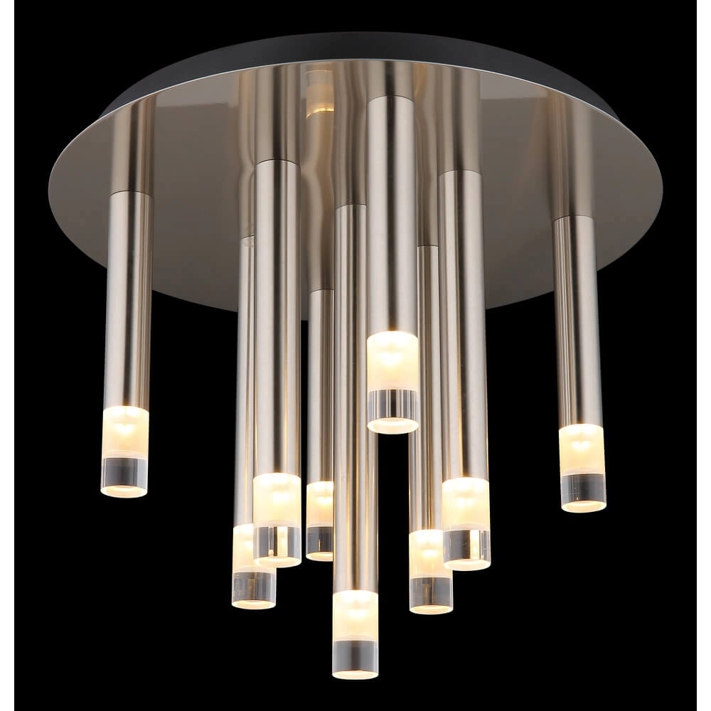Design hanglamp Ryan 9-lichts nikkel Globo 9007371478057