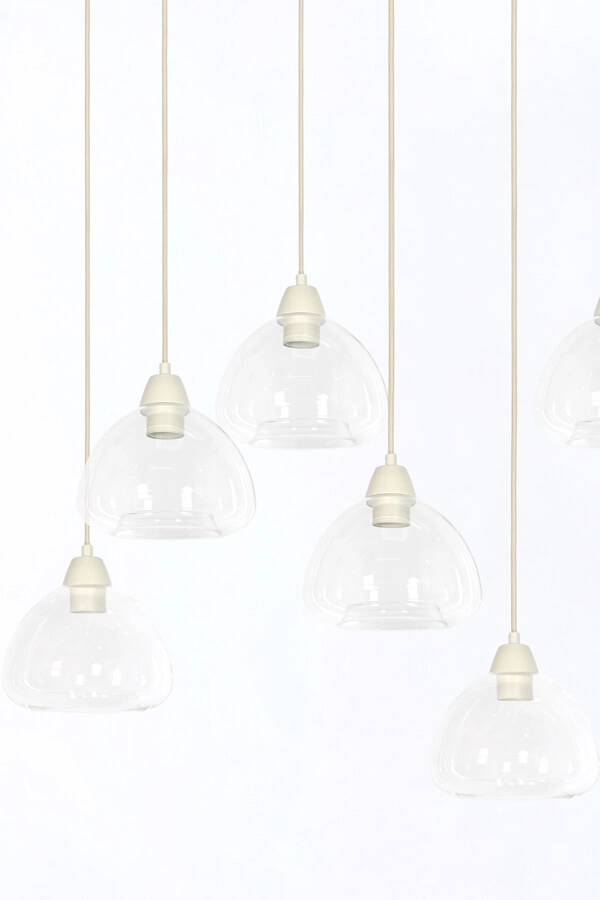 10-lichts hanglamp Bisho crème design 120cm Light & Living 8717807743338