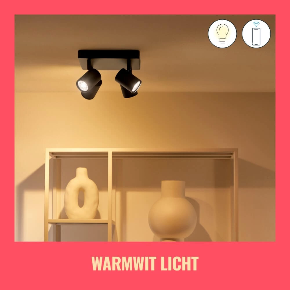 4-lichts opbouwspot Imageo smart - zwart WiZ 8719514554573