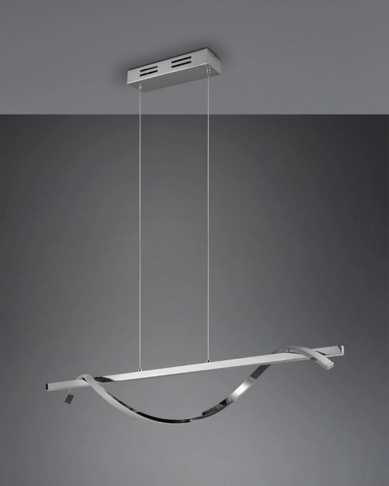 Hanglamp Isabel 100cm lang chroom Trio 4017807561357
