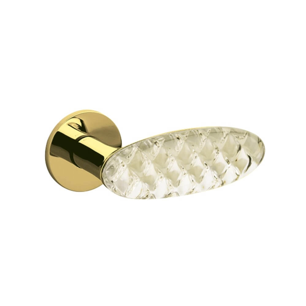 Deurklink Crystal Diamond messing