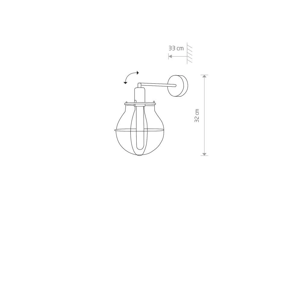 Wandlamp Manufacture met E27 fitting Lyora 5903139974295