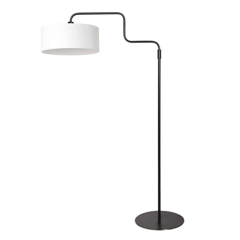 Vloerlamp Bloeba zwart met kap wit Steinhauer 8712746176964