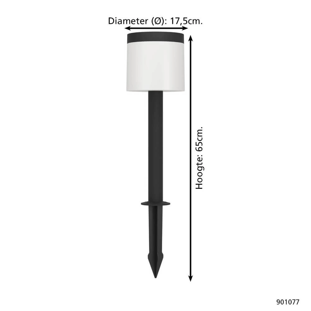 Solar lamp Pantete rond Ø 17,5 x 65cm Eglo 9008606298044
