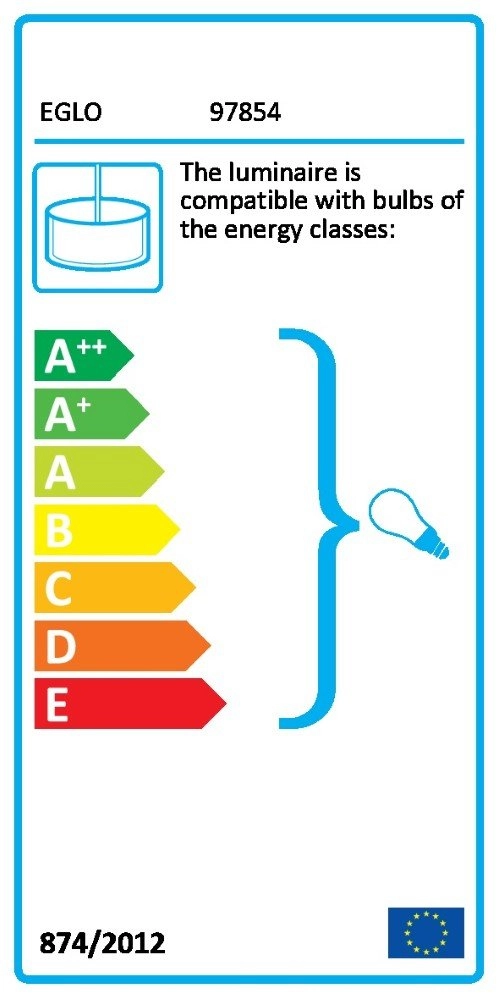 Hanglamp Roccaforte 30cm wit Eglo 9002759978549