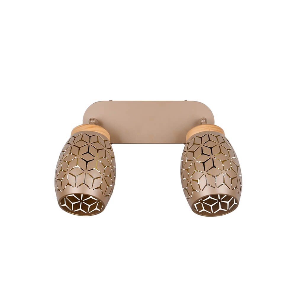 2-lichts opbouwspot Bidar koffiebruin Trio 4017807640687