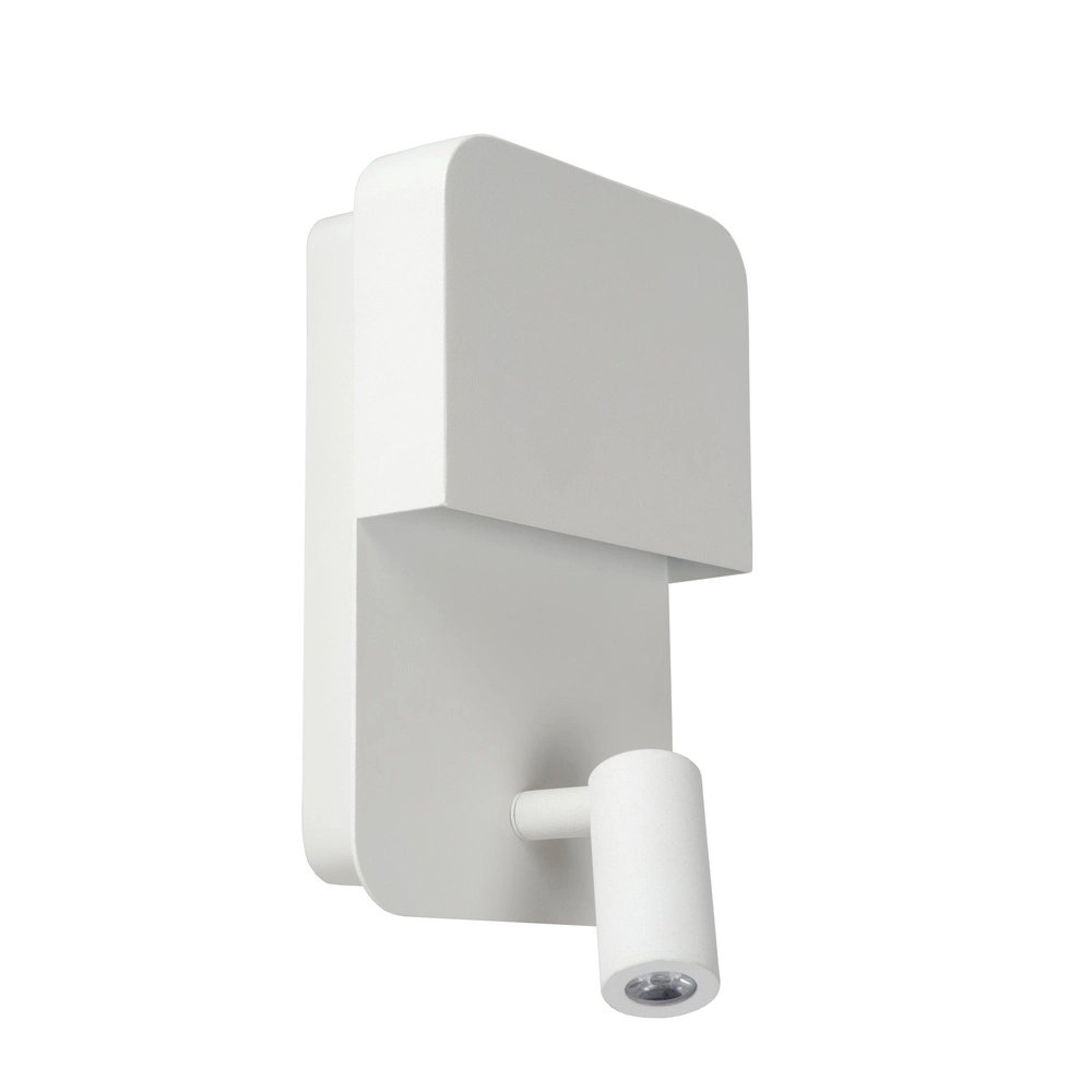 Bedlampje Boxer wit met USB oplaadpunt
