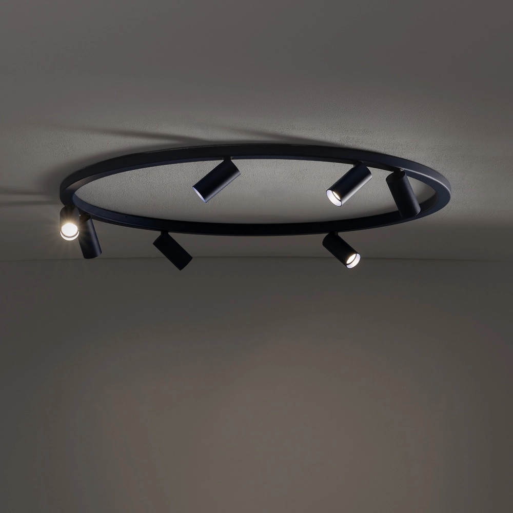 Cirkel opbouwspots Fourty 7x GU10 - donkerblauw Lyora 5903139119474