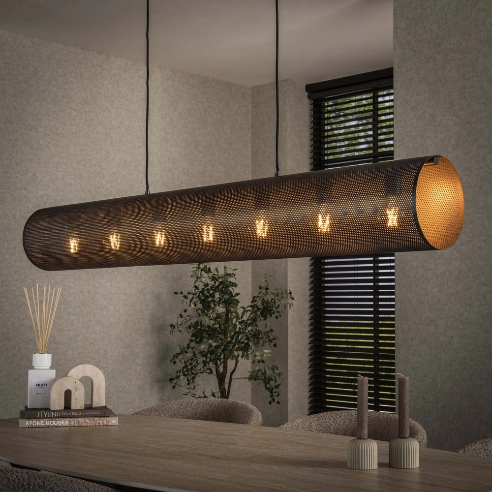 Horizontale gaas hanglamp Tubon 145cm - 7x E27